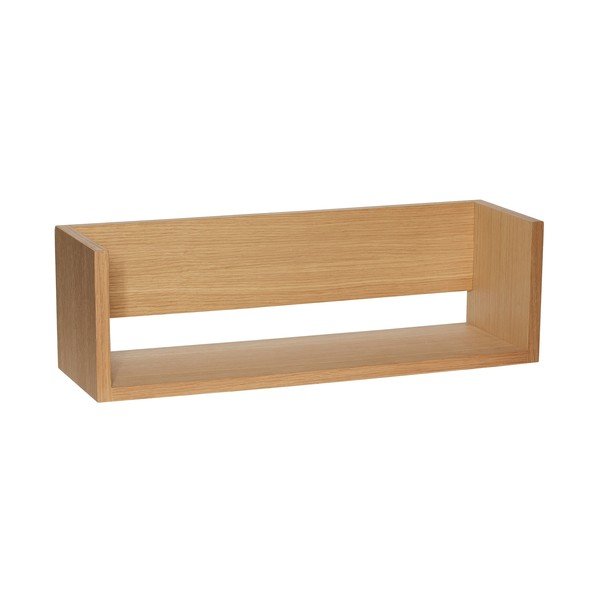 Natúr színű fali polc tölgyfa dekorral 64 cm Gap – Hübsch