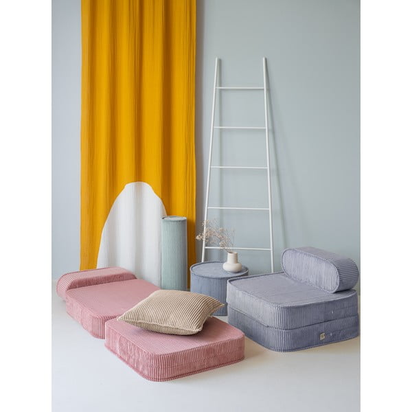 Kék kordbársony gyerek fotel Flip – Wigiwama-image-1