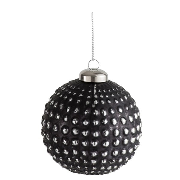 Ball 4 db-os fekete üveg karáconyfadísz szett - J-Line