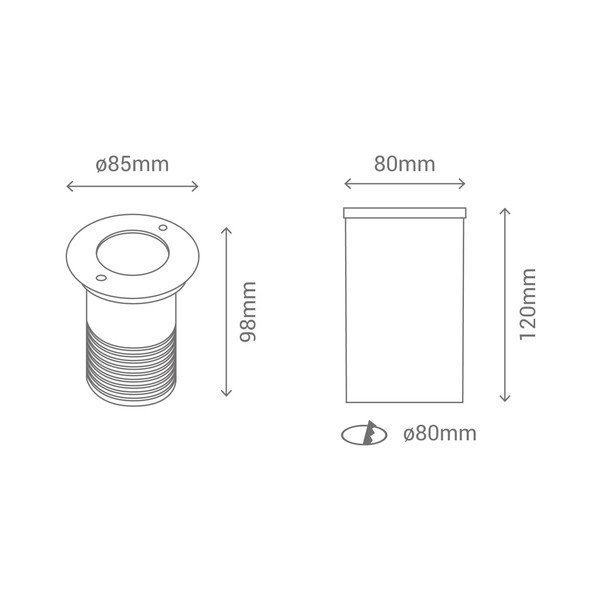 Cobsground kültéri spot lámpa, ø 8,5 cm - SULION-image-3