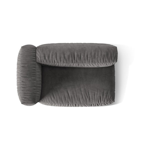 Szürke bársony kanapé modul (bal oldali) Martina – Micadoni -image-3