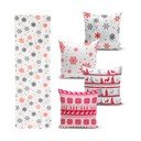 Red Christmas 4 db karácsonyi párnahuzat és asztali futó szett - Minimalist Cushion Covers