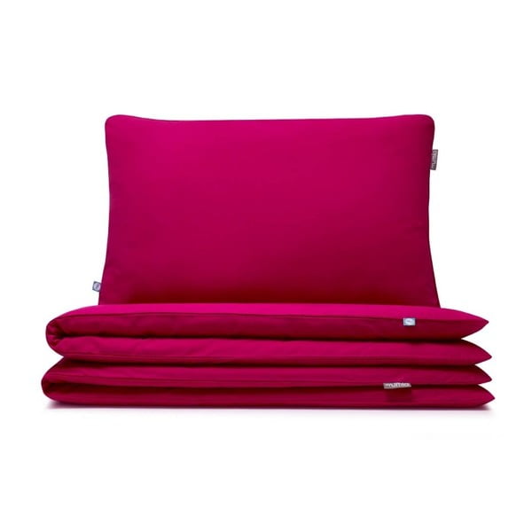 Rózsaszín pamut ágyneműhuzat garnitúra, egyszemélyes ágyhoz, 140 x 200 cm - Mumla