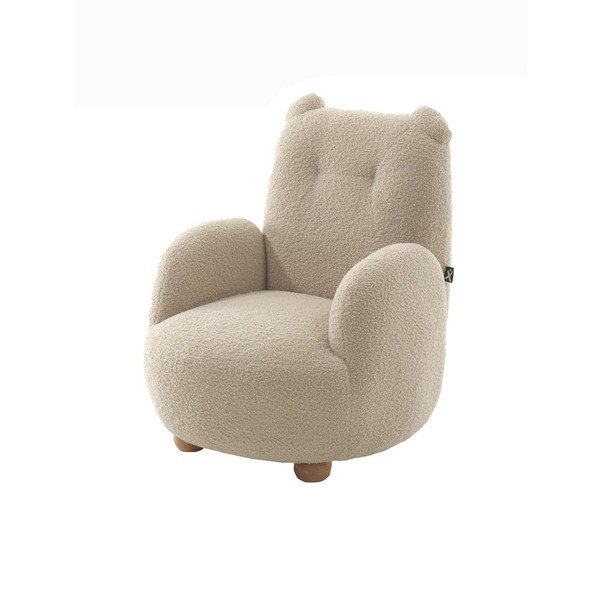 Bézs buklé gyerek fotel Rocky – Vipack