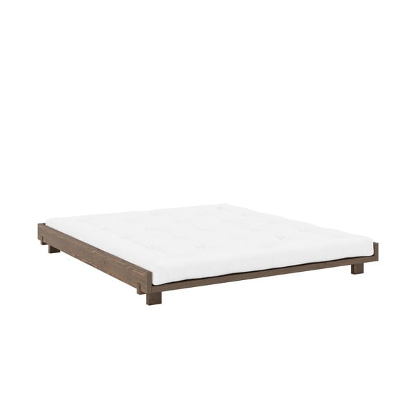 Barna borovi fenyő franciaágy ágyráccsal 180x200 cm Social – Karup Design-image-3