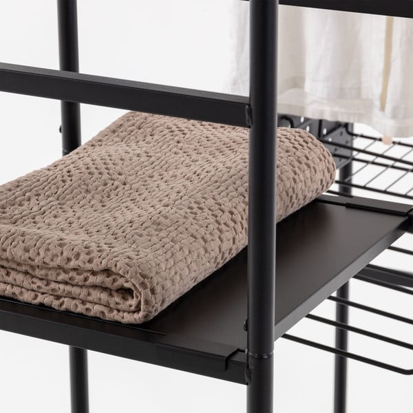 Storn fekete fém ruhásszekrény, 120x182 cm - Kave Home-image-4