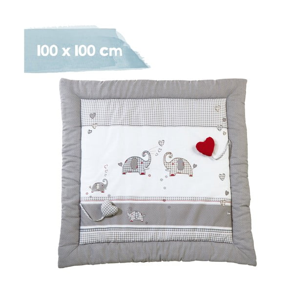 Fehér-szürke játszószőnyeg 100x100 cm Jumbo twins – Roba-image-1