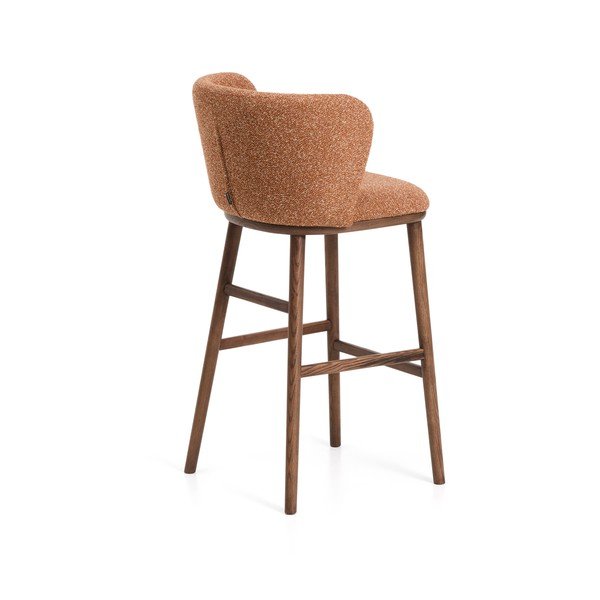 Terrakotta színű kárpitozott bárszék (ülésmagasság 75 cm) Ciselia – Kave Home-image-3