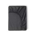 Szürke pamut-szatén gumis lepedő, 90 x 200 cm - HIP