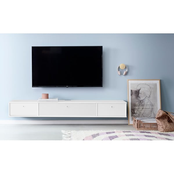 Fehér TV-állvány 176x22 cm Mistral – Hammel Furniture-image-1