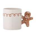 Krémszínű agyagkerámia bögre karácsonyi mintával 350 ml Ginnie – Bloomingville