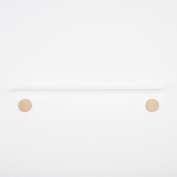 Hook fehér fali polc 2 akasztóval, hosszúság 70 cm - Gazzda-image-2