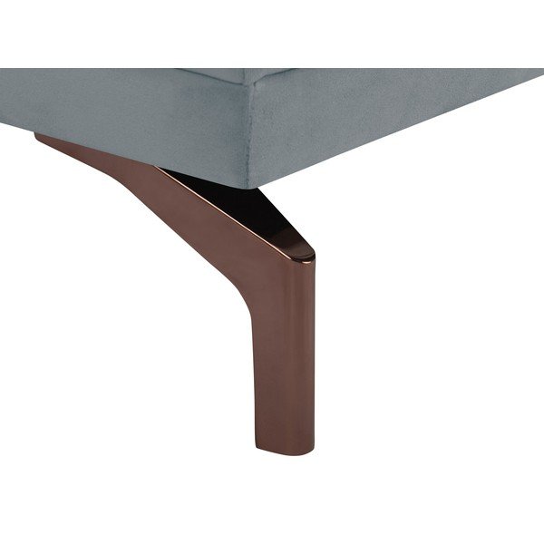 Jupiter szürke háromszemélyes kanapé, aranyszínű lábakkal - Windsor & Co Sofas-image-4