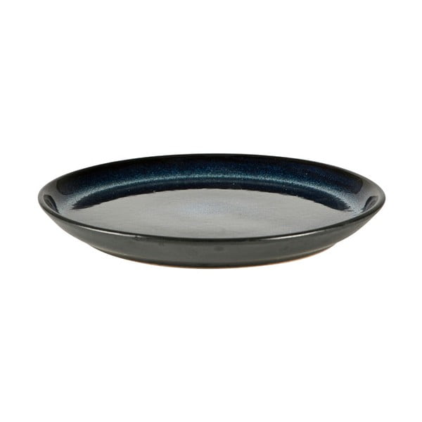 Fekete-kék desszertes kőedény tányér ø 17 cm Gastro Dark Blue/Black – Bitz-image-2