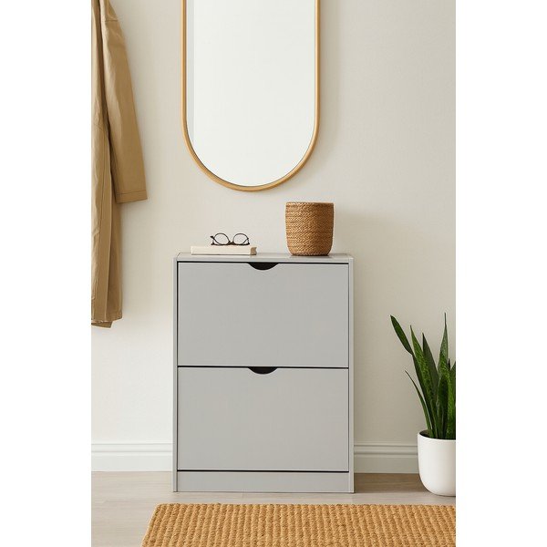 Szürke billenő ajtós cipőtartó 50x82x24 cm Stelo – Bonami Essentials-image-1