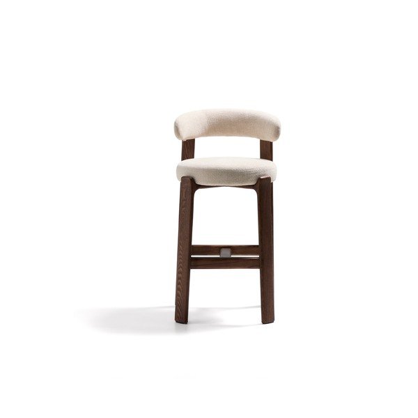 Bézs-sötét natúr színű kőrisfa bárszék (ülésmagasság 75 cm) Granite – Kave Home-image-2