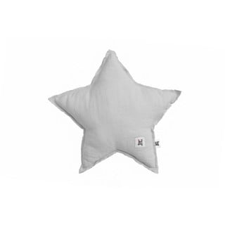 Stone Gray szürke csillag alakú len gyerekpárna - BELLAMY