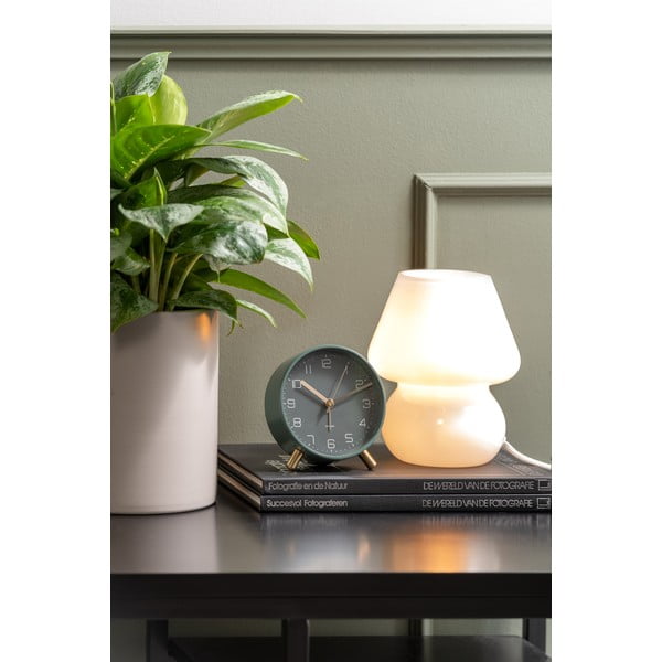 Glass fehér üveg asztali lámpa, magasság 18 cm - Leitmotiv-image-1