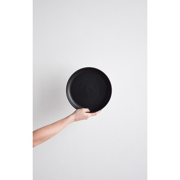 Luna fekete agyagkerámia tál ø 23,5 cm - ÅOOMI-image-1