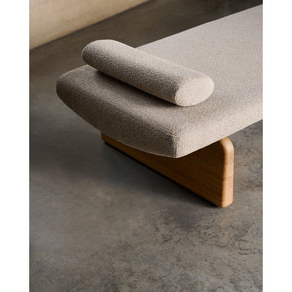 Bézs-natúr színű zsenília heverő (variálható sarok) Topaz – Kave Home-image-4