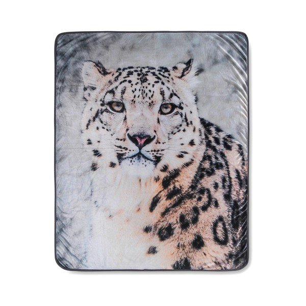 Snow Leopard Grey pléd, 130 x 160 cm - Muller Textiels-image-2