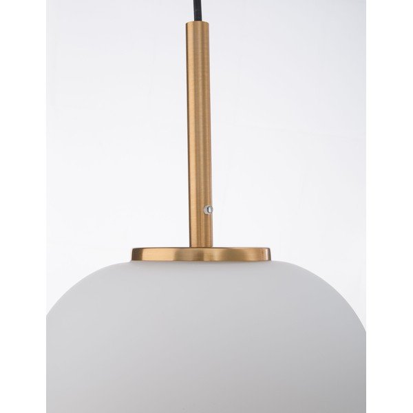 Fehér-sárgaréz színű üveg függőlámpa ø 22 cm Lato – Nova Luce-image-2
