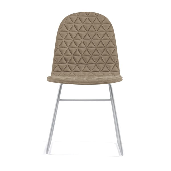 Mannequin V Triangle bézs szék fém lábakkal - Iker