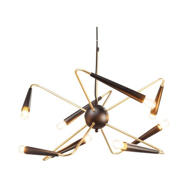 Harlekin fekete függőlámpa, aranyszínű részletekkel - Kare Design-image-2