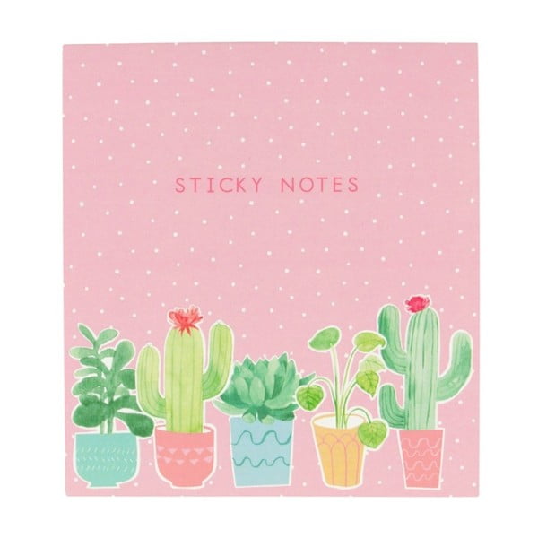 Pastel Cactus Sticky Note öntapadós jegyzettömb szett - Sass & Belle