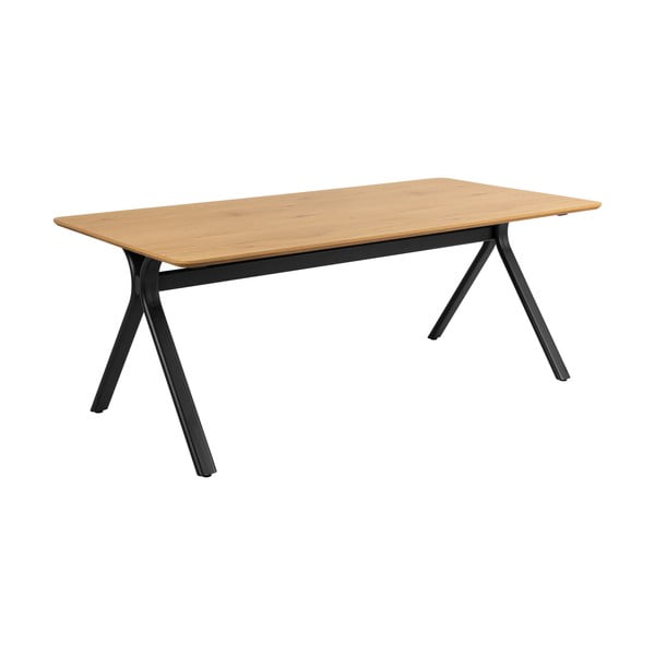 Étkezőasztal tölgyfa dekoros asztallappal 100x200 cm Bristol – Actona