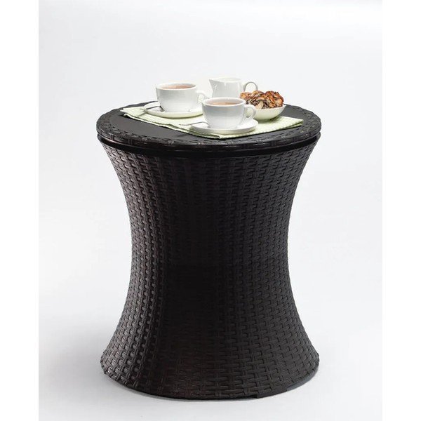 Kerek kerti asztal jégtartóval 49.5x49.5 cm Cool – Keter-image-4