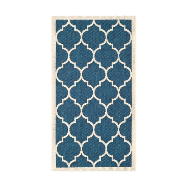 Monaco kék-bézs kültéri szőnyeg, 60 x 109 cm - Safavieh