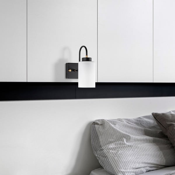 Fekete-fehér fali lámpa ø 10 cm Duzsuz – Opviq lights-image-1