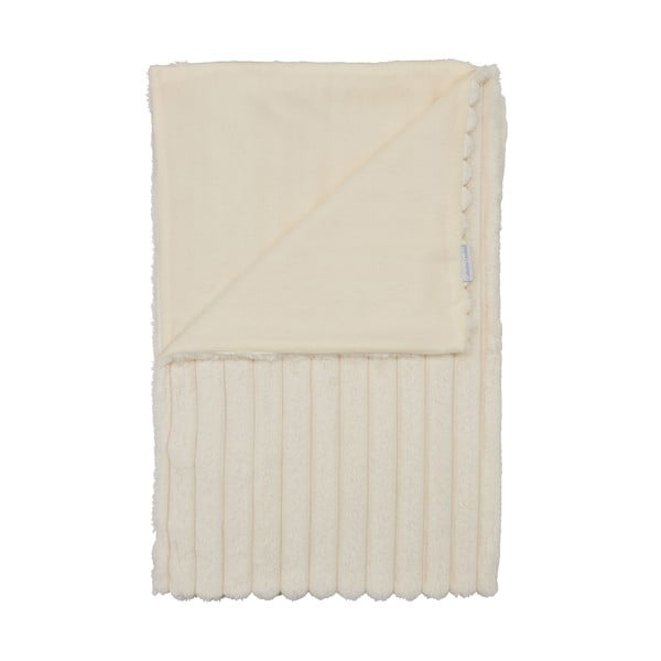 Krémszínű mikroplüss takaró 130x170 cm Cosy Ribbed – Catherine Lansfield