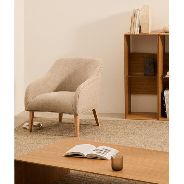 Bézs fotel Bobly – Kave Home-image-1
