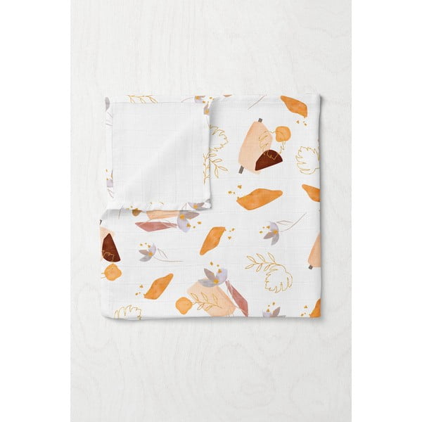 Fehér muszlin gyerek takaró 75x100 cm Boho – Mijolnir-image-1