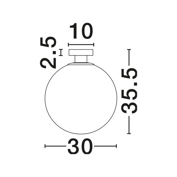 Fehér-aranyszínű üveg mennyezeti lámpa Vita – Nova Luce-image-3