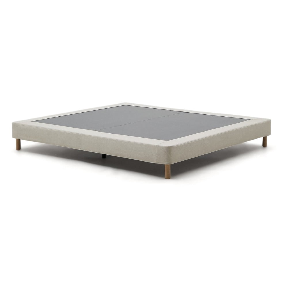 Bézs kárpitozott franciaágy 150x190 cm Ofelia  Kave Home