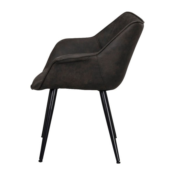 Echo fekete szék fekete fém lábakkal - Rowico-image-2