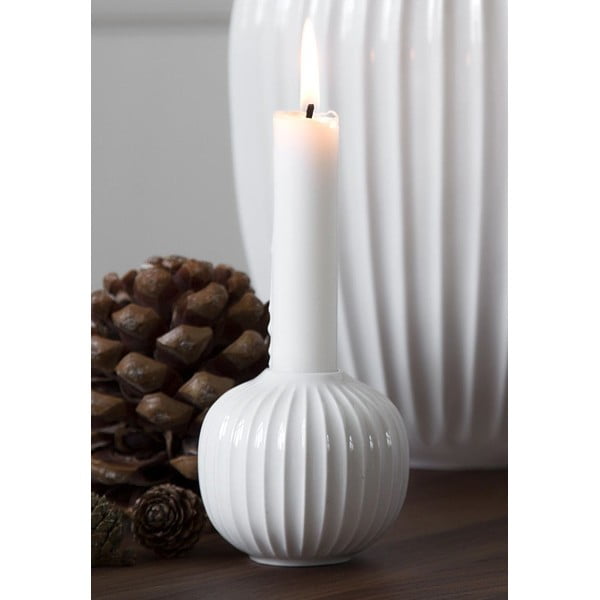 Hammershoi fehér porcelán gyertyatartó, ⌀ 7,5 cm - Kähler Design-image-2