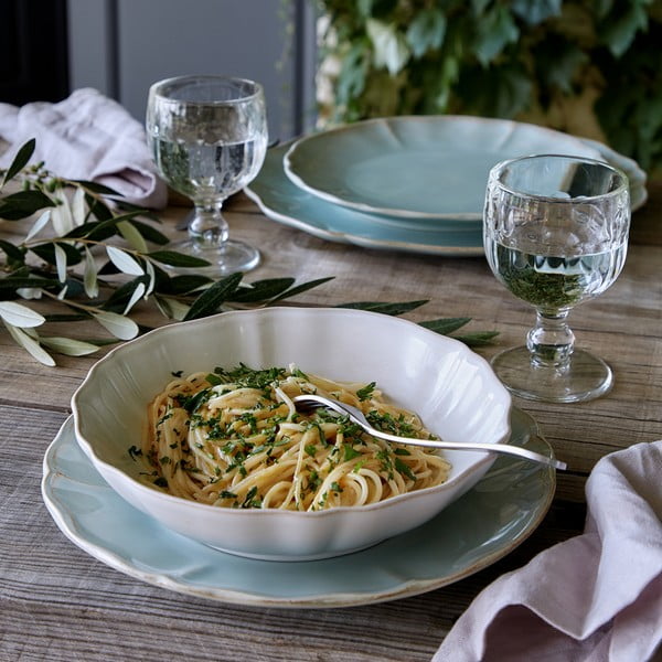 Kék-türkiz agyagkerámia szervírozó tál ø 23 cm Alentejo – Costa Nova-image-1