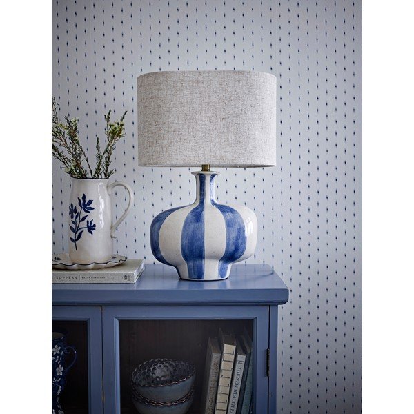 Kerámia asztali lámpa textil búrával (magasság 46 cm) Alida – Bloomingville-image-2