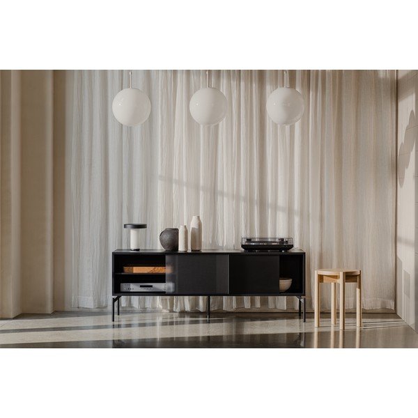 Fekete TV-állvány 160x60x42 cm Met – noo.ma-image-1