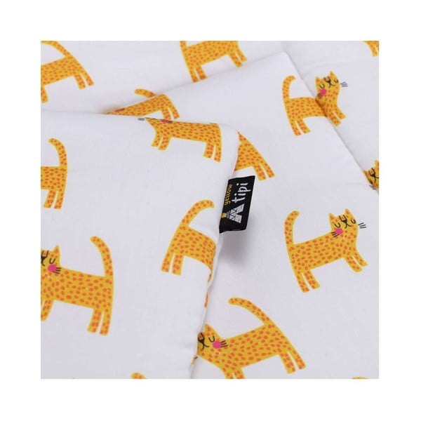 Fehér-narancssárga babaágynemű szett Sweet Dreams – Yellow Tipi-image-3