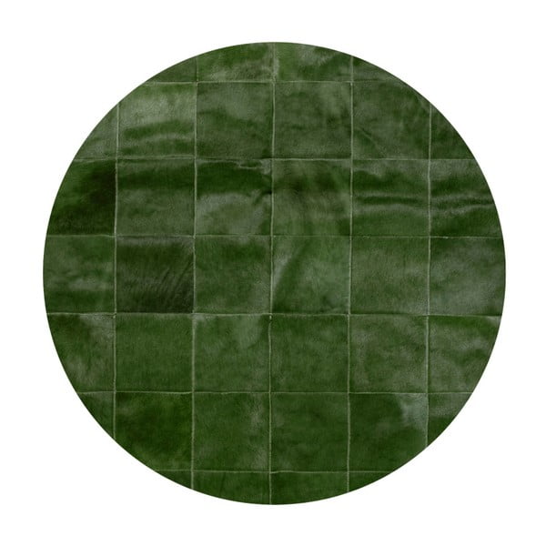 Olive állatbőr szőnyeg, ⌀ 100 cm - Pipsa