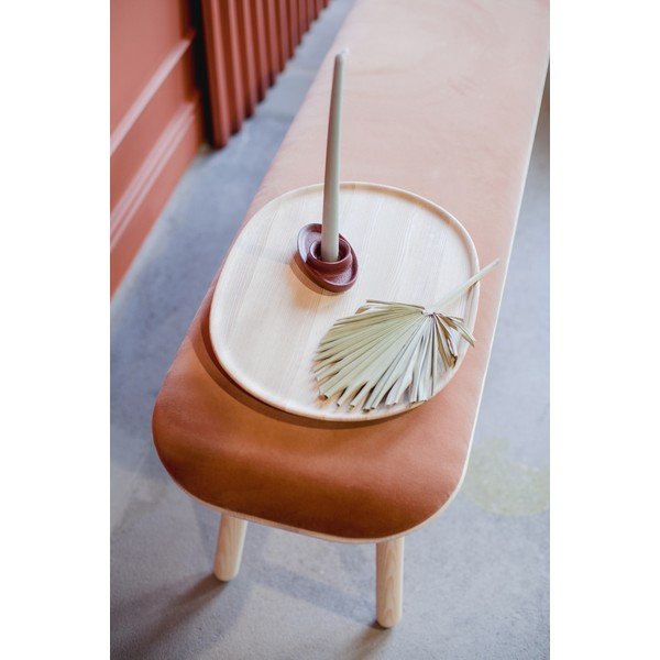 Naïve narancssárga bársony pad, 140 cm - EMKO-image-1
