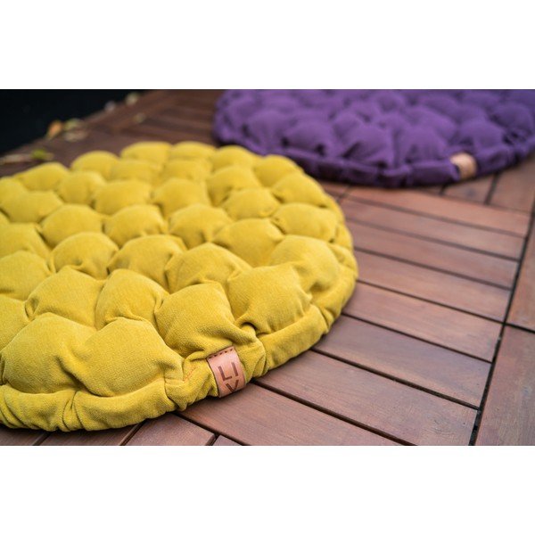 Bloom kékesszürke ülőpárna masszázsgolyókkal, ⌀ 75 cm - Linda Vrňáková-image-3