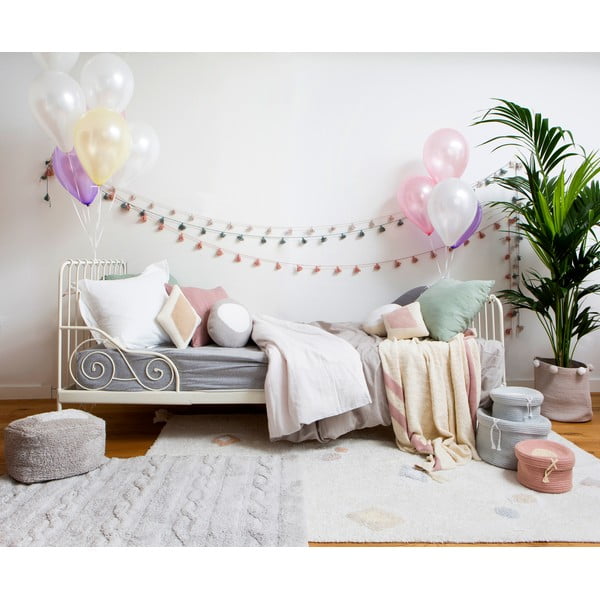 Krémszínű mosható kézi szövésű pamut gyerek szőnyeg 140x200 cm Kim – Lorena Canals-image-1