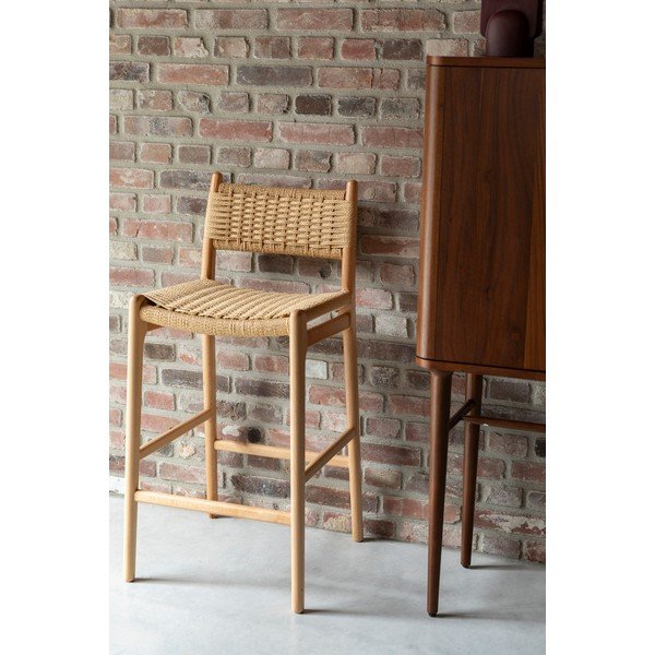 Világos natúr színű bükkfa bárszék (ülésmagasság 67,5 cm) Cecile – Dutchbone-image-1