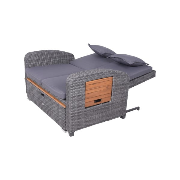 Szürke műrattan kerti kanapé Bari – Garden Pleasure-image-4